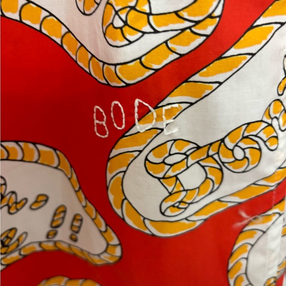 Bode Rodeo Slogans Long Sleeve Work Chore Shirt button Down Western Cowboy M - Picture 4 of 7